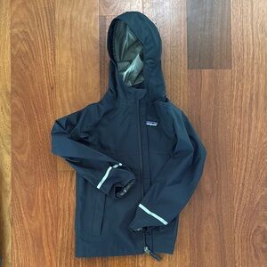 Patagonia Navy Hooded Jacket with Reflective Trim